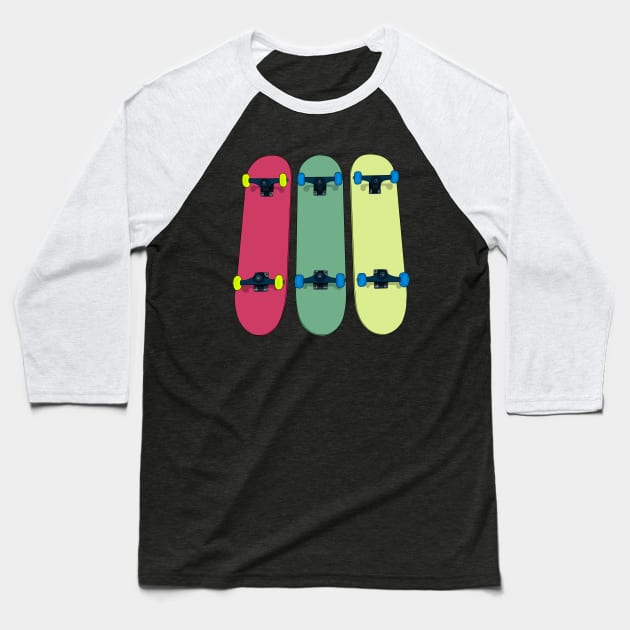 Skateboarding Skate Baseball T-Shirt by DiegoCarvalho